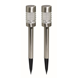 Luxform Set van 2 prikspotsTorino RVS solar - LWE29255