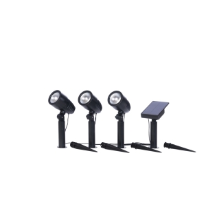 Luxform Set van 3 solar prikspotsDallas zwart - LUX55774