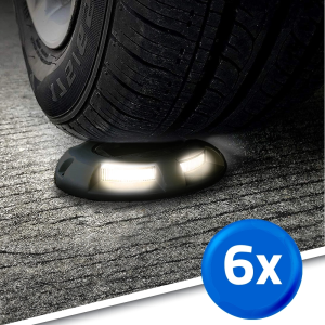 Solar grondspot shield zwart op zonne energie voordeelset van 6 stuks