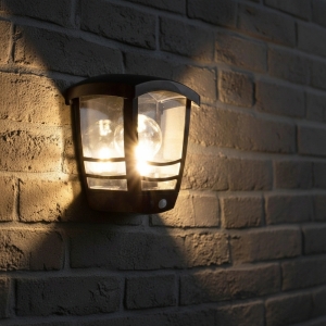 Solar wandlamp tickle met led filament lamp