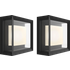 Philips Hue Econic muurlamp White and Color Zwart modern duo pack - Afbeelding 2