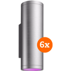 Philips Hue Appear muurlamp White and Color RVS 6-Pack
