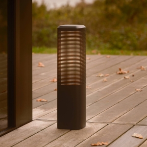 Nordlux Sokkellamp Sidara 45 Seaside, zwart, aluminium, IP44, E27