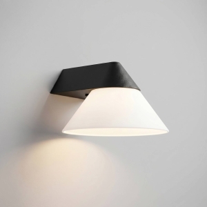 Nordlux Buitenwandlamp Linas, kegel, zwart, aluminium, E27