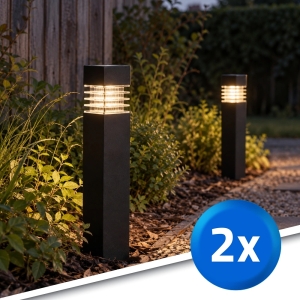 Solar priklamp condor met warm wit licht set van 2